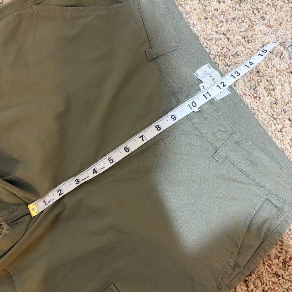 7Diamonds Size 30 10 Nellie Cargo Pants Olive Green Flare Utility - Picture 16 of 16